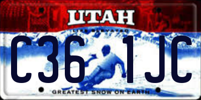 UT license plate C361JC