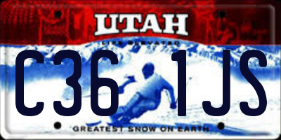 UT license plate C361JS