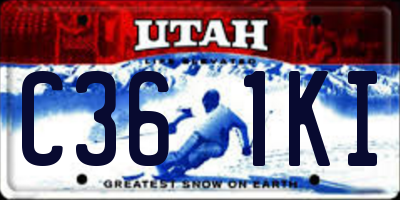 UT license plate C361KI