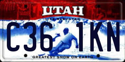 UT license plate C361KN