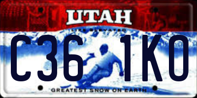 UT license plate C361KO
