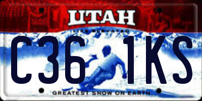 UT license plate C361KS