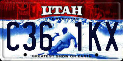 UT license plate C361KX