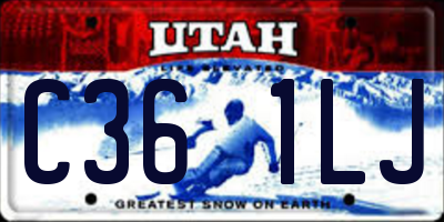 UT license plate C361LJ