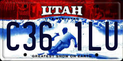 UT license plate C361LU