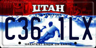 UT license plate C361LX