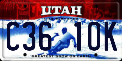 UT license plate C361OK