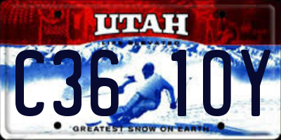 UT license plate C361OY
