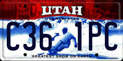 UT license plate C361PC