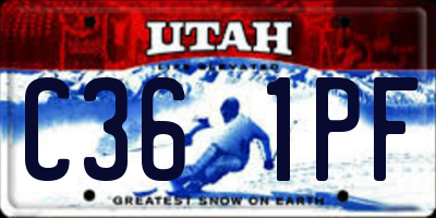 UT license plate C361PF