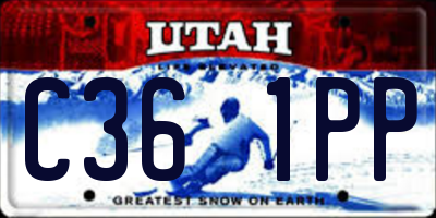 UT license plate C361PP