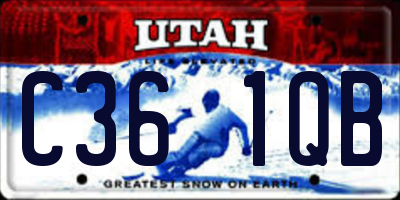 UT license plate C361QB