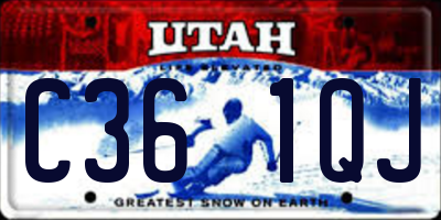 UT license plate C361QJ