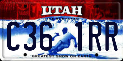 UT license plate C361RR