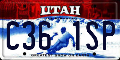 UT license plate C361SP