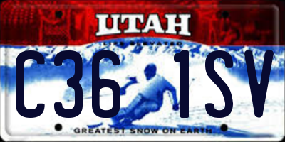 UT license plate C361SV
