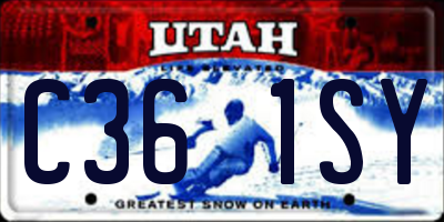 UT license plate C361SY
