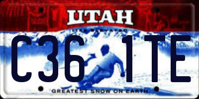 UT license plate C361TE