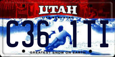 UT license plate C361TI