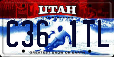 UT license plate C361TL