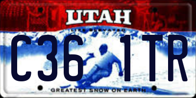 UT license plate C361TR