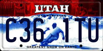UT license plate C361TU