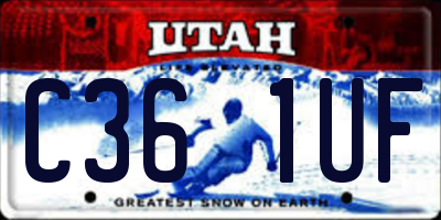 UT license plate C361UF