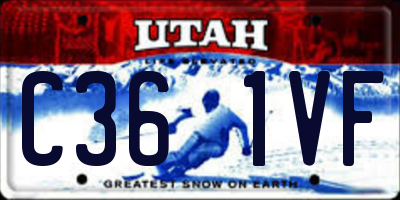 UT license plate C361VF