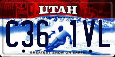 UT license plate C361VL