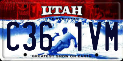 UT license plate C361VM