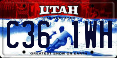 UT license plate C361WH