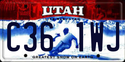 UT license plate C361WJ