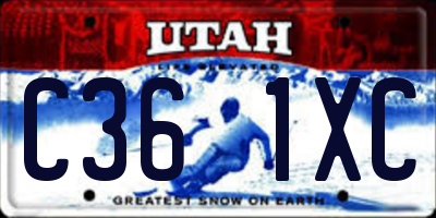UT license plate C361XC