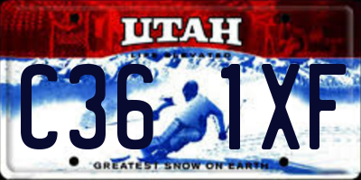 UT license plate C361XF