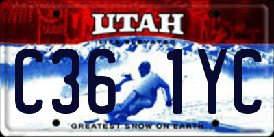 UT license plate C361YC
