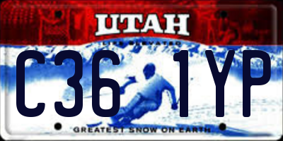 UT license plate C361YP