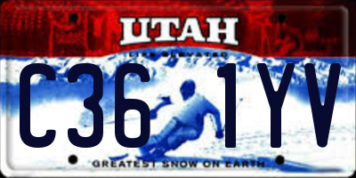 UT license plate C361YV