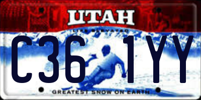 UT license plate C361YY