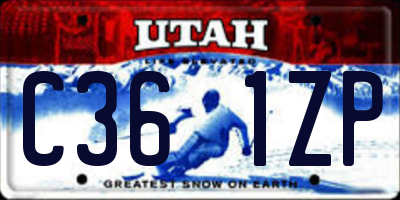 UT license plate C361ZP