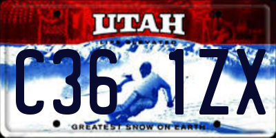 UT license plate C361ZX