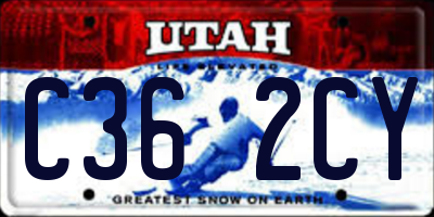 UT license plate C362CY