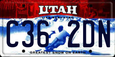 UT license plate C362DN