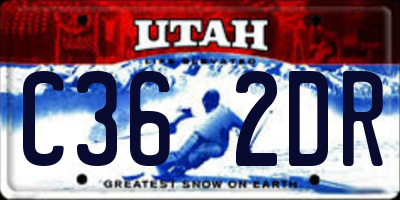 UT license plate C362DR
