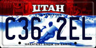 UT license plate C362EL
