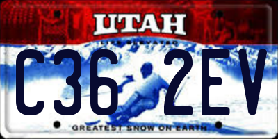 UT license plate C362EV