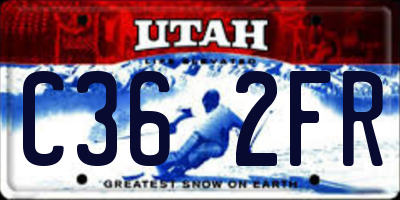 UT license plate C362FR