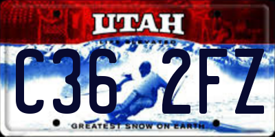 UT license plate C362FZ