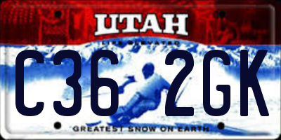 UT license plate C362GK