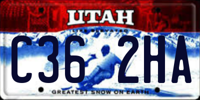 UT license plate C362HA
