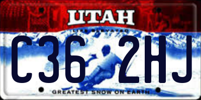 UT license plate C362HJ